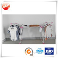 Adjustable hang away folding hanging clothes drying rack